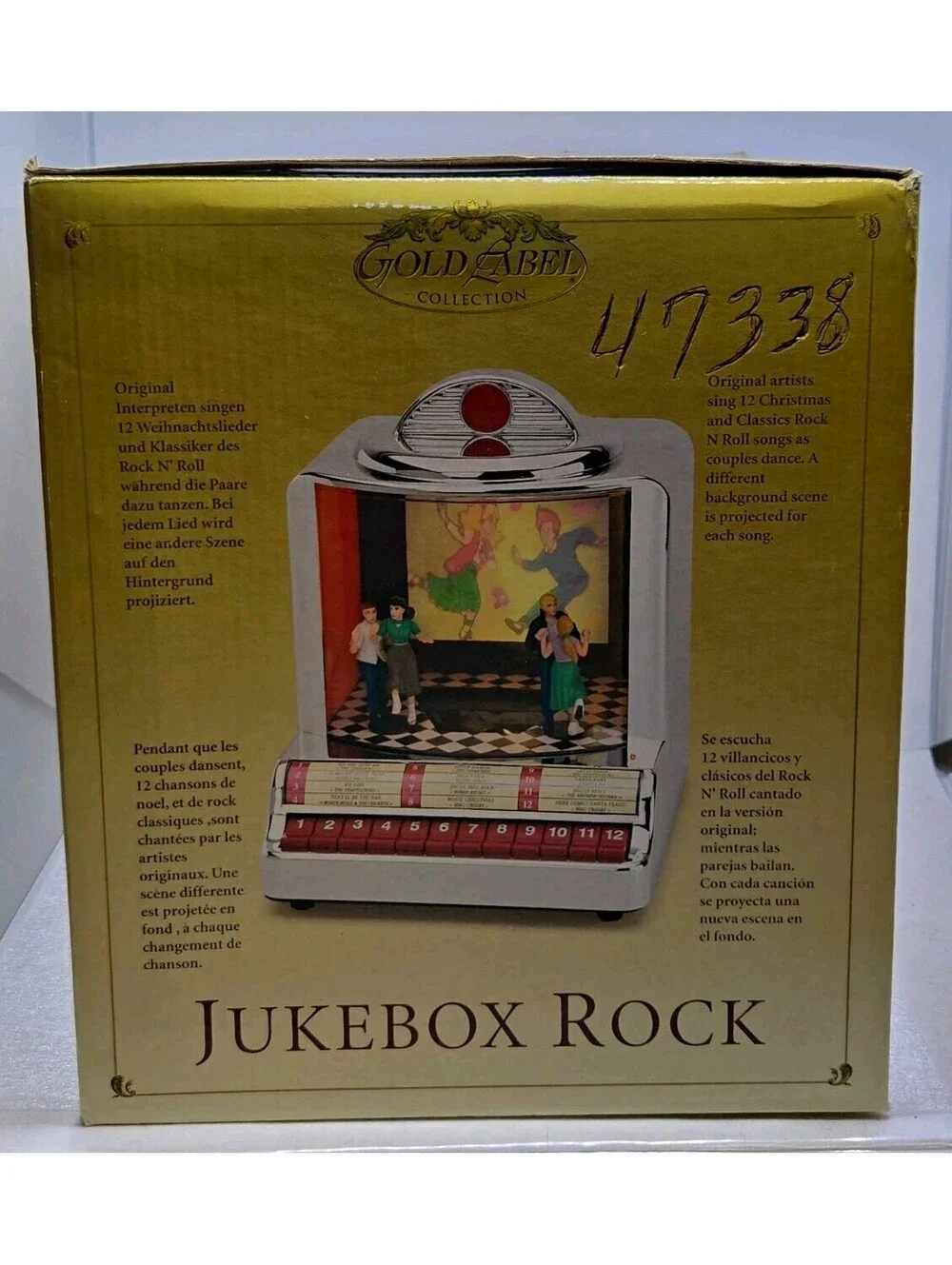Mr Christmas Gold Label Jukebox Rock Animated Musical Holiday Decor 12 Songs Vtg